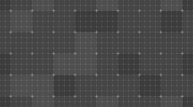 Gray background with a with line grid creating a square pattern. Blueprint background for technology, architecture, or infographic project concept. Blank grid paper sheet vector illustration