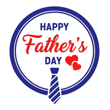 Happy Father's Day: Festive Greeting Card Design with Tie and Hearts
