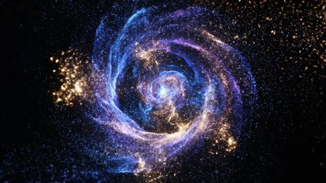 Vast cosmic swirl of incandescent stellar dust and energy forming a mesmerizing celestial whirlpool, evoking universal creation and the boundless mysteries of the immense, star-filled expanse