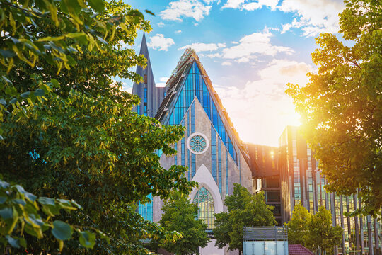 City of Leipzig - Germany. A panorama at sunset.