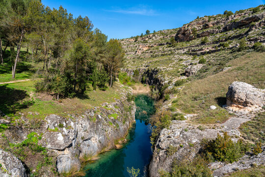Scenic sight in Alarcon, beautiful village in the province of Cuenca, in the Castilla La Mancha region of Spain.