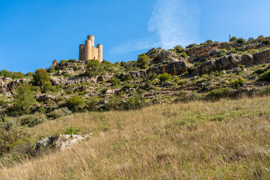 Scenic sight in Alarcon, beautiful village in the province of Cuenca, in the Castilla La Mancha region of Spain.