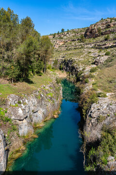 Scenic sight in Alarcon, beautiful village in the province of Cuenca, in the Castilla La Mancha region of Spain.