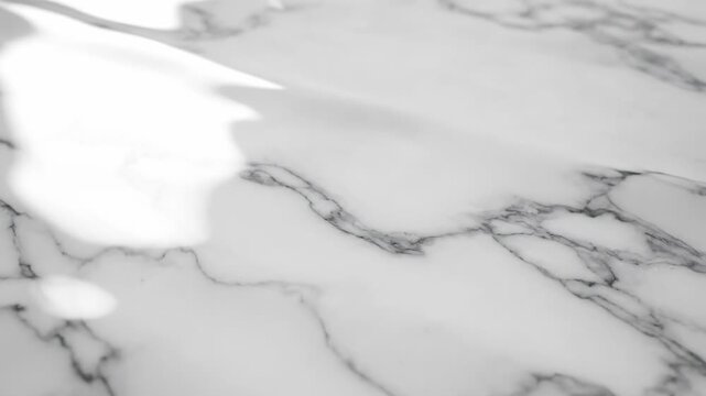 Abstract natural pattern of white marble featuring intricate dark veins and captivating light reflections creating a luxurious textured surface perfect for sophisticated design materials
