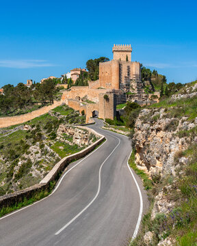 Scenic sight in Alarcon, beautiful village in the province of Cuenca, in the Castilla La Mancha region of Spain.