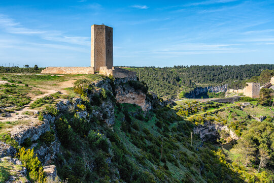 Scenic sight in Alarcon, beautiful village in the province of Cuenca, in the Castilla La Mancha region of Spain.