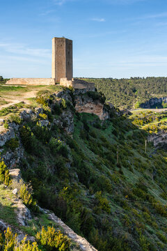 Scenic sight in Alarcon, beautiful village in the province of Cuenca, in the Castilla La Mancha region of Spain.