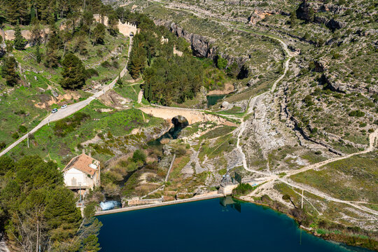 Scenic sight in Alarcon, beautiful village in the province of Cuenca, in the Castilla La Mancha region of Spain.