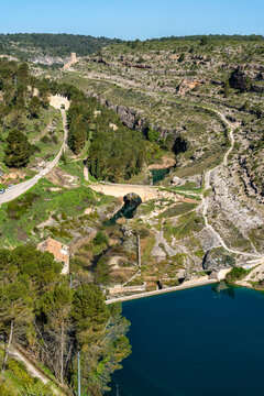 Scenic sight in Alarcon, beautiful village in the province of Cuenca, in the Castilla La Mancha region of Spain.