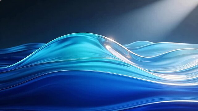 Abstract blue wave pattern