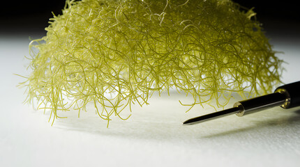 Fototapeta premium Cultivated mycelium bio-leather material in laboratory