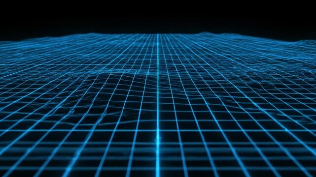 Futuristic Digital Grid and Data Network Visualizations.