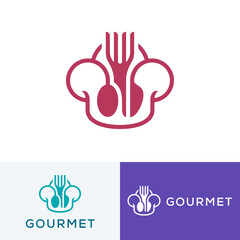 Fototapeta premium Chef Line Icon or Logo