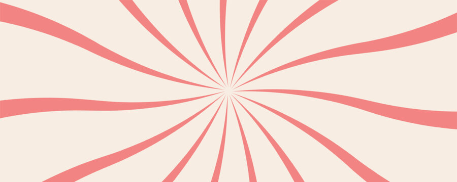 Retro background with rays or stripes in the center. Sunburst or solar burst retro background. Starburst abstract background. Vector illustration