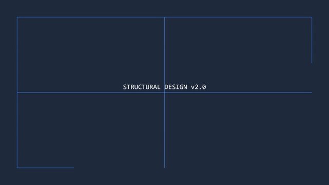 Blue Blueprint Style Structural Design v2.0 Animation with Drawing Lines for Architecture Engineering and Technical Planning Concepts