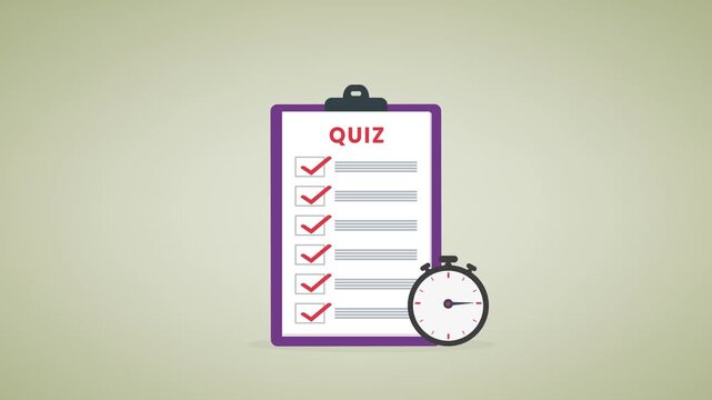 Quiz checklist , online test exam form