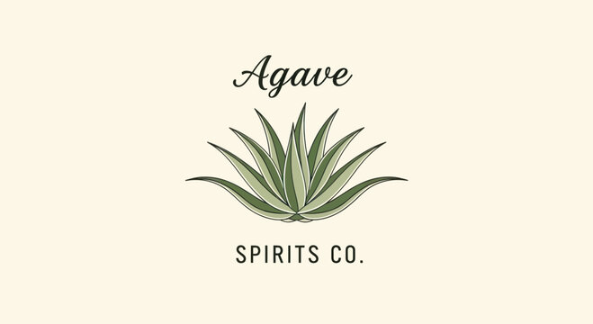 Agave Spirits Co. logo with a detailed illustration of an agave plant.