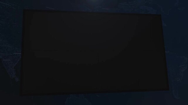 Cyber Security Operations Center: Quad-View Green Screen CCTV Surveillance Panel on Animated Blue Digital Earth Map Background