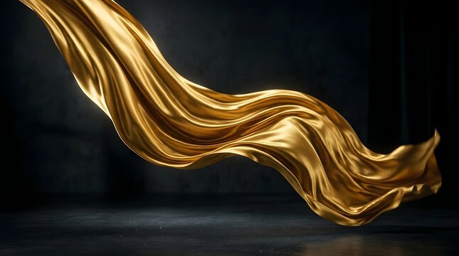 Black and Gold Abstract Luxury Waves Jpeg Image.