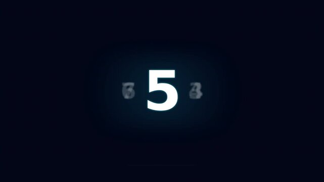 Dynamic Motion Graphic of a Speeding Digital Countdown with Vibrant Effects in a Video Animation Style