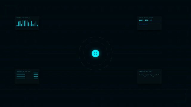 Futuristic Data Analysis Video with Dynamic Motion Graphics and Interactive Holographic Interface Animation