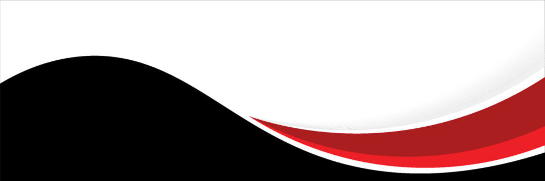 abstract red and blak business banner background with dynamic curves composition
