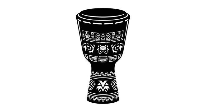 Traditional African Djembe Drum Instrument.
