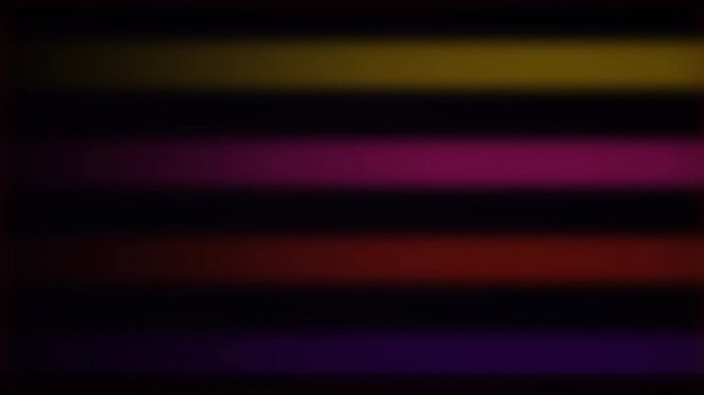 Vibrant Colorful Light Stripes Moving Horizontally in a Dynamic Animation with Smooth Motion and Cinematic Perspective Video