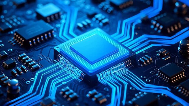 Precision circuit board with central chip