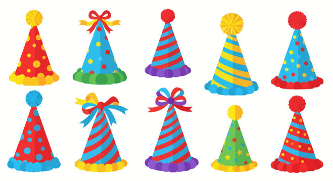 Colorful Party Hats for Celebrations.