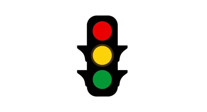 Traffic Light with Red Yellow Green Lights.