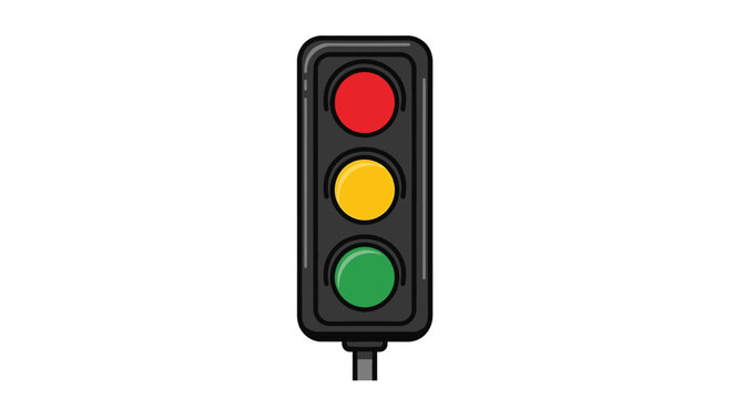 Traffic Light with Red Yellow Green.