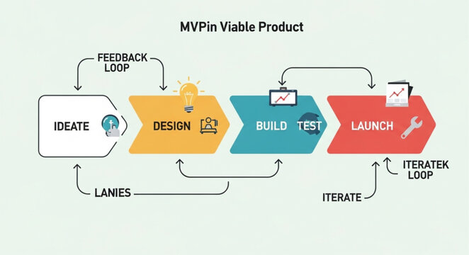 Minimum Viable Product Development Process Flowchart.