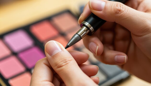 Applying makeup techniques beauty studio tutorial video indoor setting close-up view cosmetology tips for flawless looks