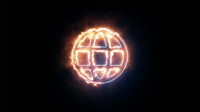 light bulb World burning in loop