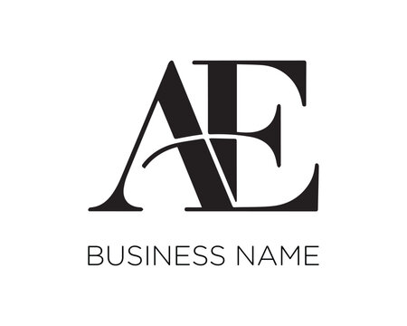 Elegant AE Monogram Logo Design - Intertwined Letters A and E Vector