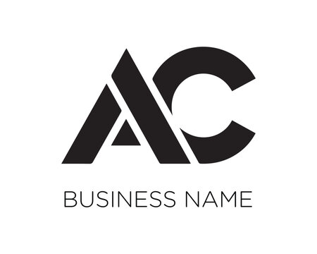 Modern AC Monogram Logo Design Vector - Abstract Geometric Lettermark Branding