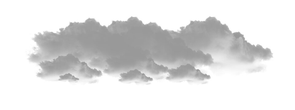 Realistic Gray Cloud Overlay Isolated on Transparent Background | Soft Atmospheric Cloud PNG Texture | Abstract Fog and Mist Cloud Effect Design