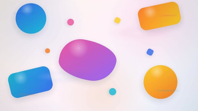 Vibrant Abstract Motion Background with Colorful Geometric Shapes in Smooth Animation Style for Creative Videos