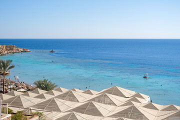 Fototapeta premium Naama bay Egypt from elevated point of view