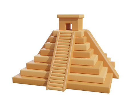 3D Rendering of a Mayan Pyramid