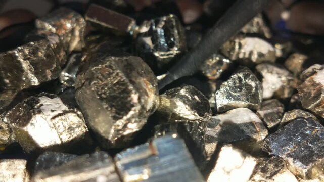 a lot of old rusty Pyrite metal parts