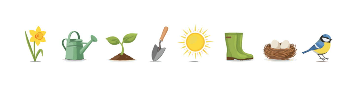 Spring Gardening Elements Collection