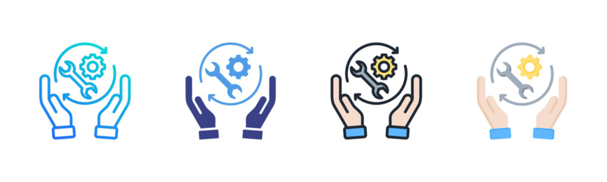Skills Icon Set Multiple Style Collection