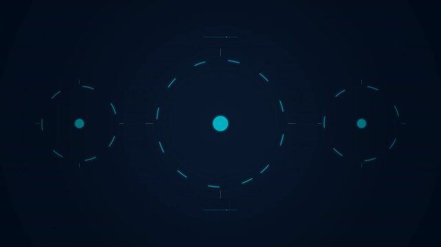 Futuristic Digital Interface Animation Showcasing Holographic Elements and High-Tech Graphics in a Sleek Motion Video