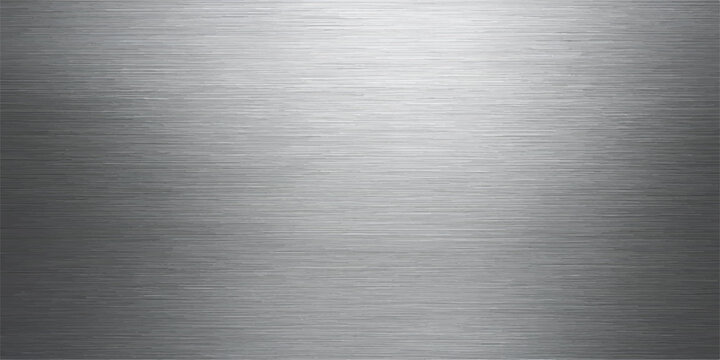 Brushed metal texture with horizontal lines and gradual vignette background metallic aluminum abstract horizontal industrial backdrop material construction engineering close up spotlight
