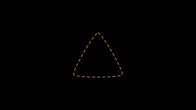 tringle dashes line animation with alpha channel tringle with dashes motion animation smooth tringle animation video in transparent background in 4K animation