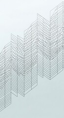 Fototapeta premium Abstract geometric pattern with repeating thin line trees