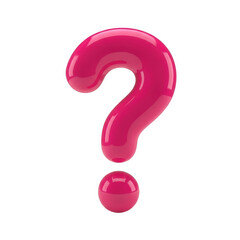 Fototapeta premium Question mark icon red bubble on white isolated on transparent background