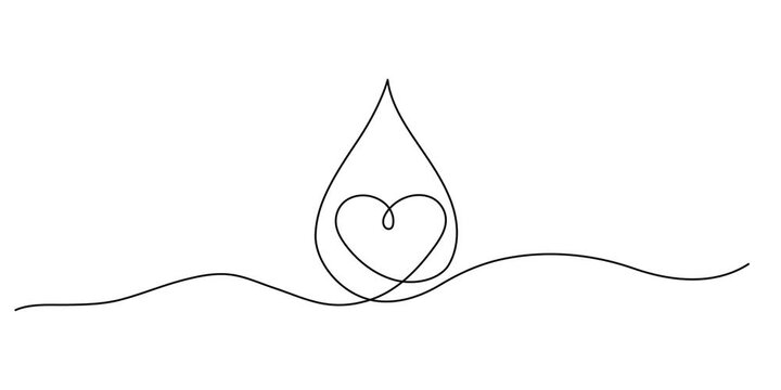 Continuous line drawing of blood drop on white background blood drop icon continuous one line drawing Single line continuous drawing of blood drop Continuous line drawing of drop Water drop 4K 10s